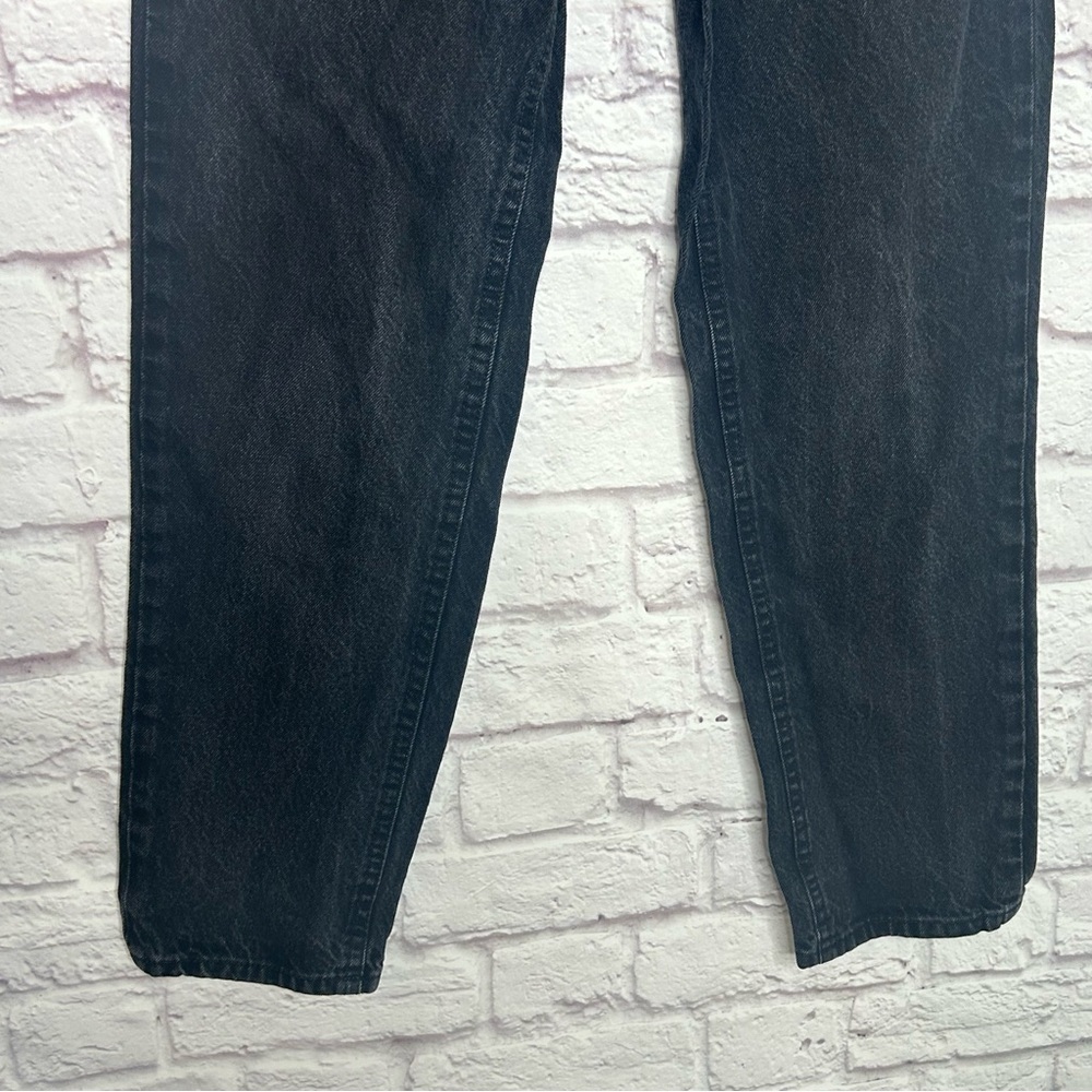 OAK + FORT High Rise Black Wash Straight Leg Jeans - Picture 8 of 15